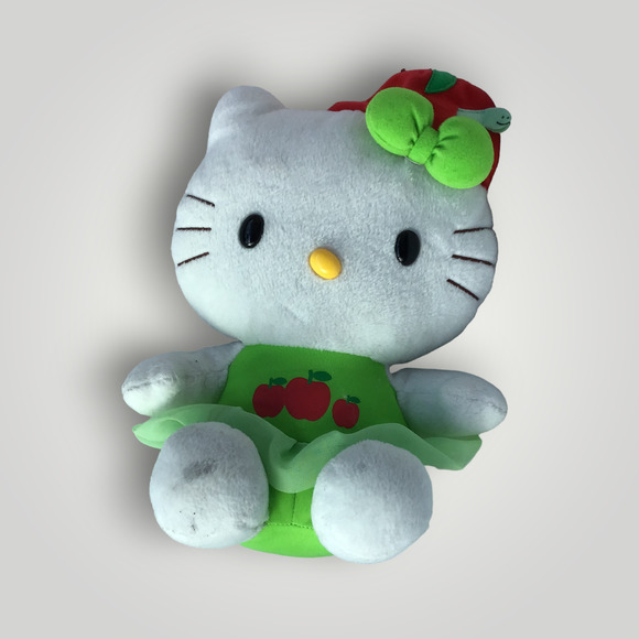 Hello Kitty 10" Apple Worm Plush RARE Vintage 2003 Japan SEE DESC! Small Flaws - Picture 3 of 7